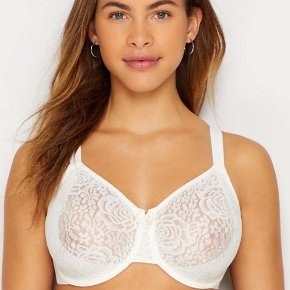 Wacoal Halo Lace Convertible Bra Womens 40DDD Ivory NEW 851205 Underwire
